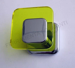 Portabito cromo giallo Erba Design appendiabito wall coat hanger clothes bath - Foto 1 di 1