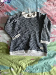 Jack Wills Floral Print Blue Jumper Top Nautical Hoodie Jersey Sailor - Picture 1 of 2