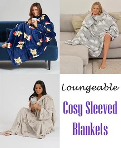 Luxus Fleece Ärmeldecke super weich warm tragbar Überwurf mit Ärmeln - Bild 1 von 10