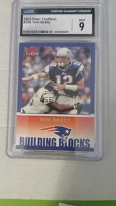 2002 Fleer Tradition #256 GOAT Tom Brady Building Blocks CGC 9 - Picture 1 of 2