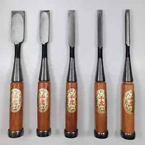Vintage Sentora 710-1085 Oire Nomi Japanese Chisels Set of 5 Woodworking Tools - Picture 1 of 18