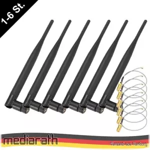6dBi ANTENNE + Kabel RP-SMA U-FL 2,4G 5Ghz WLAN Dualband Fritz!Box Speedport NEU - Bild 1 von 14