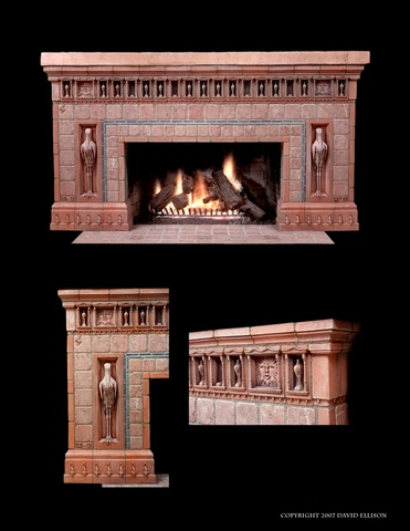 ARTS & CRAFTS TILE  FIREPLACE STORK  GOTHIC ELLISON TILE Cover