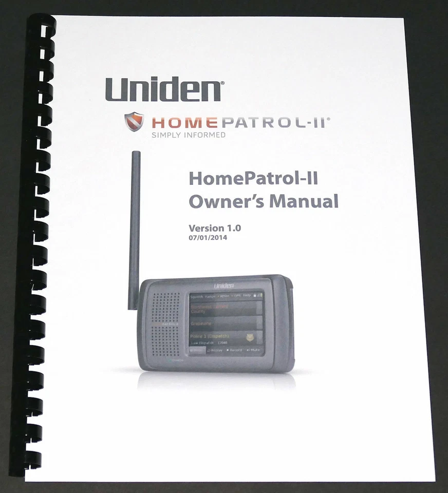8 1/2 x 11 «руководство пользователя для UNIDEN HOMEPATROL-2 домашнего патруля 2 сканер - Изображение 1 из 1