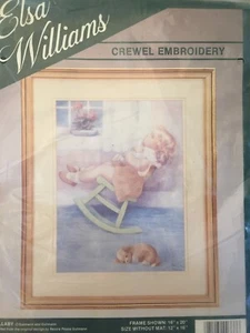 Elsa Williams WIEGENLIED Crewel Stickset #00337 Neu in Verpackung (12" x 16") Baby Welpe - Bild 1 von 10