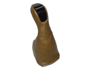 MERCEDES W203 C-CLASSE NUOVO POMELLO CUFFIA TELAIO IN PLASTICA PELLE BEIGE - Picture 1 of 10