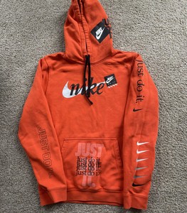 nike foundation overhead moletom com capuz orange