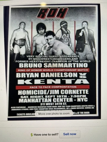 original Vintage  wrestling poster Bruno sammartino Cover