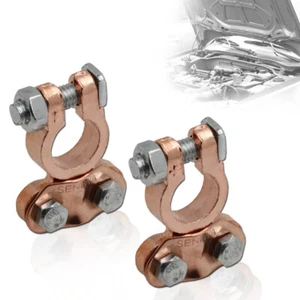 Battery clamps pole clamp connection plus minus connector set car battery - Picture 1 of 1