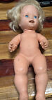 Mattel Doll 15 inch Rubber Baby 1971 Blonde Blue Eyes Vintage 