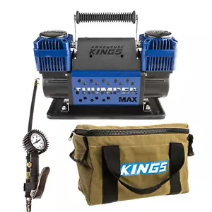 Kings Thumper Max Dual Air Compressor + 3in1 Ultimate Air Tool + Canvas Bag - Picture 1 of 12