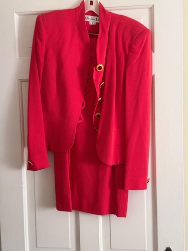 ❤️ TUTA GONNA ELEGANTE CHRISTIAN DIOR IMMACOLATA COLORE ROSSO