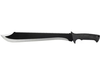 Schrade Machete 21 英寸黑色氧化物涂层不锈钢刀片橡胶手柄黑色 — 第 1/2 张图片
