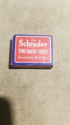 Vintage Schrader Tire Valve Cores Original Box W/ 3 Cores - Image 1 of 3