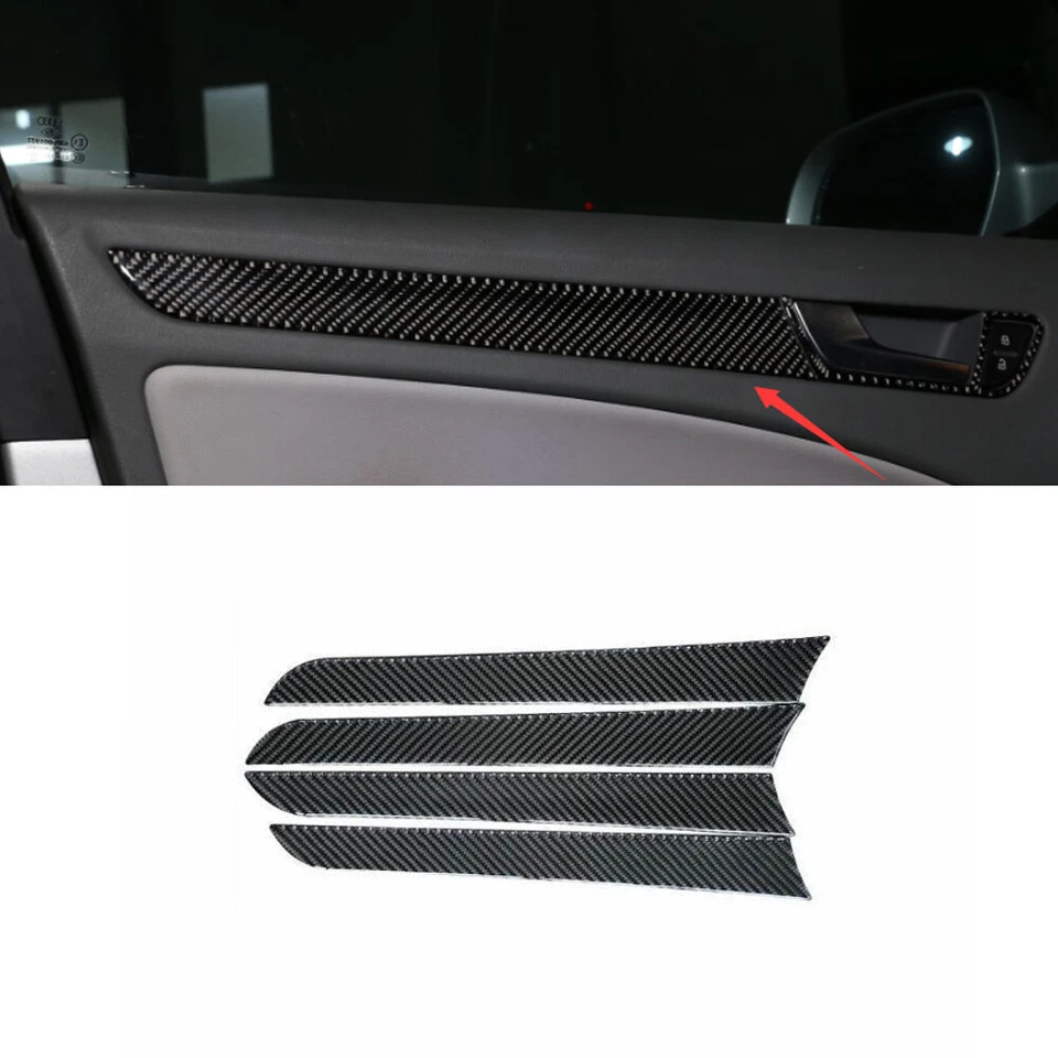 Para Audi A4 A5 2009-2016 Vinilo Fibra de Carbono Interior Puerta Panel Cubierta Tapicería 4* Foto 1 de 4