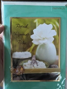 NIP Papyrus Mothers Day Card Mom Mother's Relaxing 3-D Stone ($6.95 Retail) - Picture 1 of 2