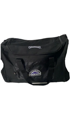 Colorado Rockies Duffel Bag Premium Embroidered Black Heavy Duty Roadblock Style Cover