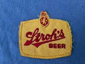 Vintage STROH'S BEER Delivery Uniform Patch Brewery Detroit Bohemian Lager Light - Picture 1 of 3