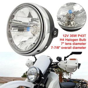 7" Headlight 12V H4 Bulb Headlamp For Honda Goldwing GL1100 HORNET 250/600/900 - Picture 1 of 12