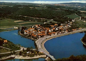 NIEDERWERBE Nieder-Werbe am Edersee Luftbild ca. ~1980 Postkarte ungelaufen - Bild 1 von 2