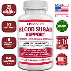 Blood Sugar Support - Support Healthy Body & Blood Sugar Balance Capsules - Picture 1 of 8