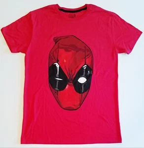 Gr. Medium - DEADPOOL Kopf Gesichtsmaske lustig Augen Schielen Geste Marvel T-Shirt - Bild 1 von 1