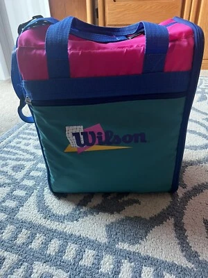 Винтажная сумка-тоут Wilson Club спортивная сумка-шкафчик розовая синяя теннисная сумка - Изображение 1 из 4