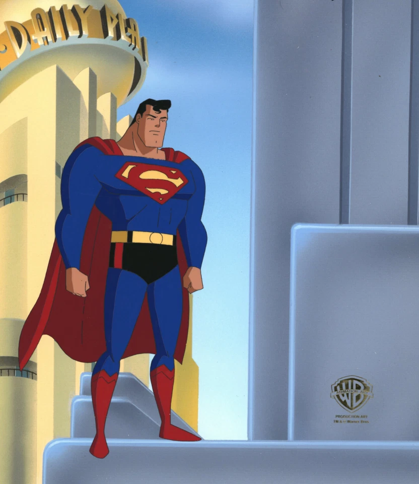 Superman Animated Series- Original Production Cel-Superman-Father's Day - Image 1 of 1