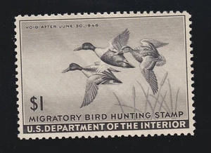 US RW12 $1 Duck Hunting Mint Single VF-XF OG NH SCV $100 - Picture 1 of 2