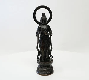 Antique Asian Japanese Bronze Buddha Statue Figure - Picture 1 of 15