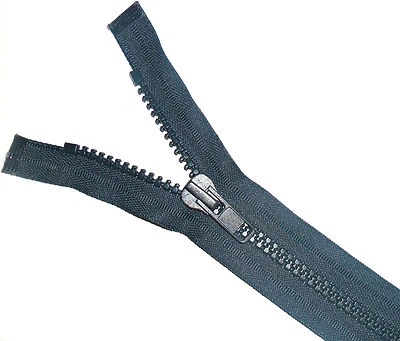 ZIP NAVY 22.5"/57CM, CHUNKY TEETH PLASTIC OPEN END, NUMB 8, HEAVY DUTY - Image 1 of 3