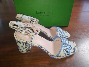 Kate Spade Delphine Embroidery Par Picnic Floral Blue Size 6.5 New in box - Picture 1 of 8