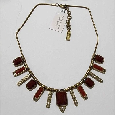 Collar SILPADA KR Mirage ~ Resina Cristal Latón ~ Rojo ~ KRN0088 Nuevo con etiquetas attac Foto 1 de 4