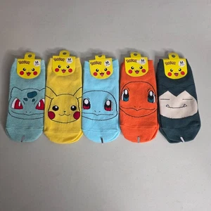 Pokemon Socks 5 Pairs Set Character Ankle Socks Size M Kids Made in Korea - Picture 1 of 8