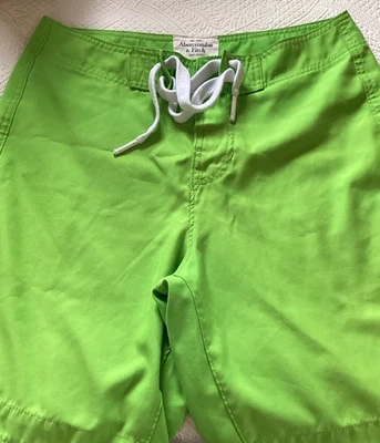 Abercrombie & Fitch Mens Swimming Shorts Size S Small Green Swimsuit Swim Trunks - Image 1 of 4