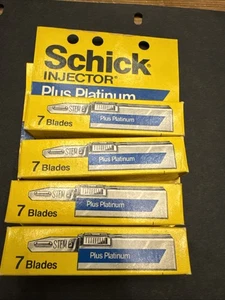 Lote (4) NUEVO Inyector Schick Vintage 7 Pk Plus Platinum 28 Hojas Total - Imagen 1 de 6
