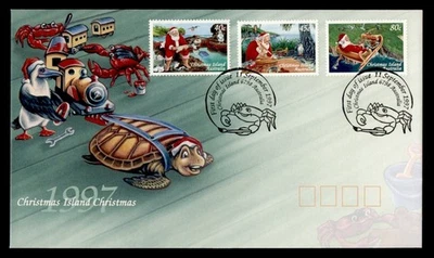 DR WHO 1997 ISLA DE NAVIDAD AUSTRALIA FDC SANTA COMBO M61430 Foto 1 de 2