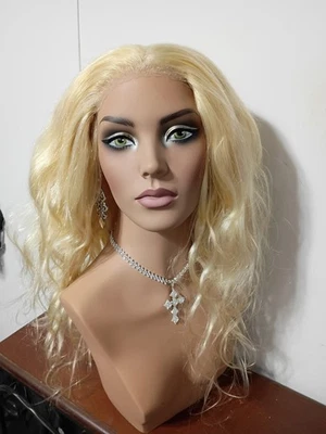 Peluca delantera de encaje cabello humano largo cosido a mano 613 Foto 1 de 4