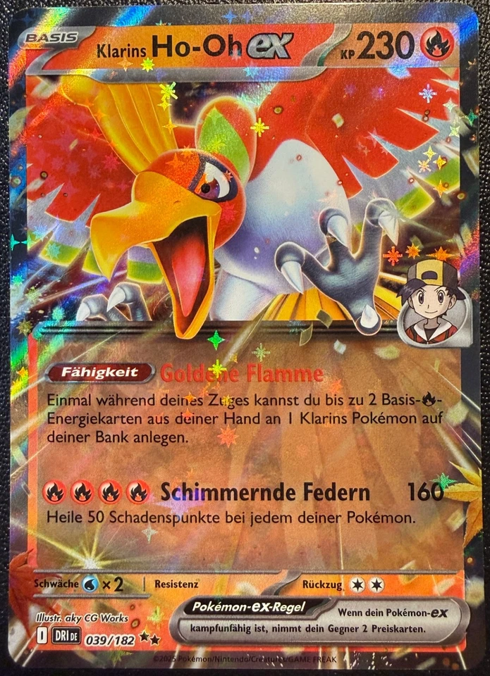 Pokemon Klarins Ho-Oh EX Ewige Rivalen 039/182 Double Rare Deutsch - Bild 1 von 1