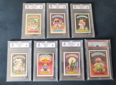 7 Garbage Pail Kids MGC / PSA Graded Gards Cards 1985/86 UK Series 1 - Image 1 of 4