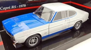 Minichamps 1/18 Scale Diecast 150 089074 - Ford Capri RS RHD 1970 - Silver/Blue - Picture 1 of 5