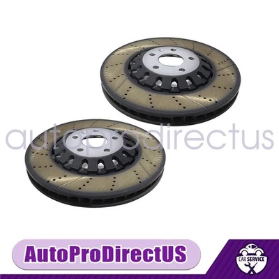 2PCS For Audi A6 A8 Q Q7 Q8 Performance Front 375mm Vented Brake Disc Rotors - Image 1 of 4