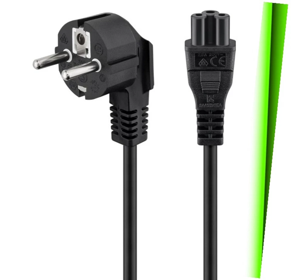 Mickey Mouse Kleeblatt 3polig Stromkabel Laptop 0,9m Netzkabel #R10-C12 - Bild 1 von 1