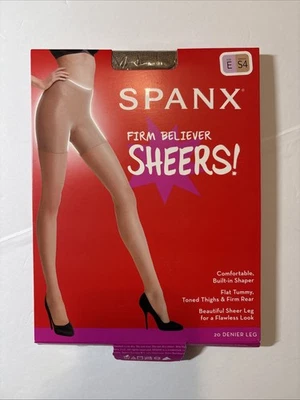 Nuevo Spanx Firm Believer Shaping Sheers 20211R Talla E S4 Bronceado Firme Denier Trasero Foto 1 de 4