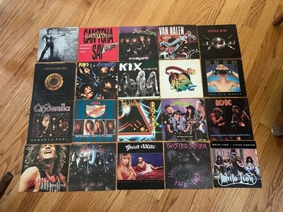 Лот из 20 металлических металлических рукавов для волос 1980-х 45 об/мин - Изображение 1 из 4