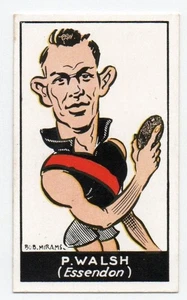 1933 Bob Mirams Caricatures Carreras (38) Paddy WALSH Essendon - Picture 1 of 2