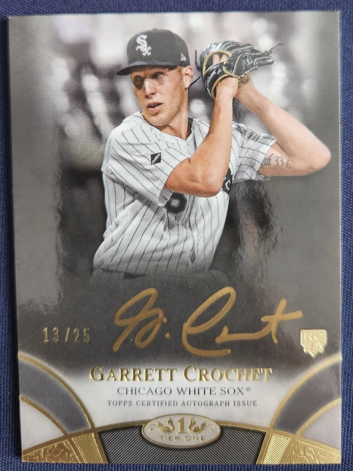 2021 Topps Tier One - Garrett Crochet Auto Gold /25 RC - White Sox - Image 1 of 3