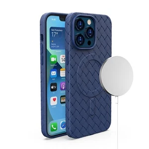 Étui Tissé MagSafe pour iPhone 14 Pro Max - Bleu Marine - Zdjęcie 1 z 6