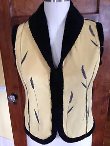 Gilet giallo foderato in pelliccia Robert Kitchen piccolo - Foto 1 di 11