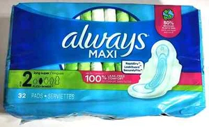 Always Maxi Pads Super Long Flexi Wings 32 Count - Picture 1 of 4